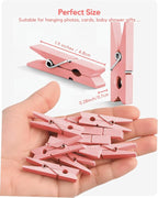 Clothes Pins Wooden Pink Colored Clothespins - Image 4