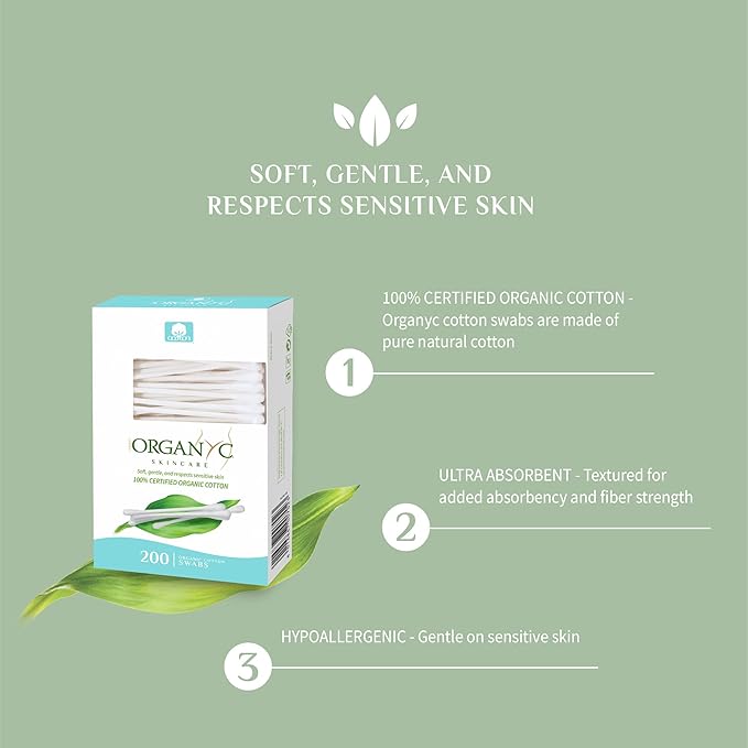 Organyc 100% Certified Organic Cotton Swabs - Image 2
