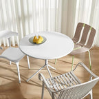 Modern Stackable Dining Chair Set, No Assembly, Plastic Chair, Patio Chair, Suitable for Indoor and Outdoor Cafes and Restaurants, Set of 4 (Cloud White) - Image 6