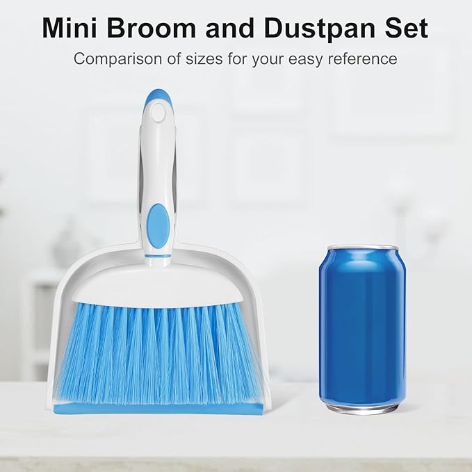 NACENA Small Dust Pan and Brush Set, Mini Broom and Dustpan Set Small Hand - Image 8