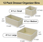 Drawer Organizer Clothes, Foldable Fabric Dresser Organizer Closet Organizers - Image 2