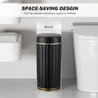 ELPHECO Black Bathroom Trash Can - Image 5