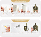 VIS'V Coat Hooks Wall Mount, Metal Self Adhesive 3 Prong Coat Hanger Hooks - Image 8
