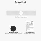23.6" x 4" Stone Faucet Mat for Kitchen Sink, Quick Drying Diatomite Sink Tray - Image 7