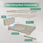 Kitchen Dish Drying Rack – Large Capacity Single Tier Dish Drainer - Image 7