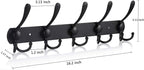 Coat Rack Wall Mounted, 5 Tri Stainless Steel Coat Hook - Image 2
