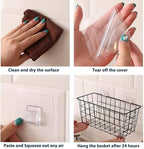2 Set Adhesive Hanging Wall Basket Inside Cabinet Door Organizer, Wall Storage - Image 10