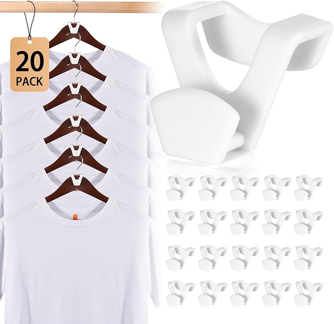 HOUSE DAY Space Saving Hangers 20 Pack, Clothes Hanger Connector Hooks by HOUSEDAY
