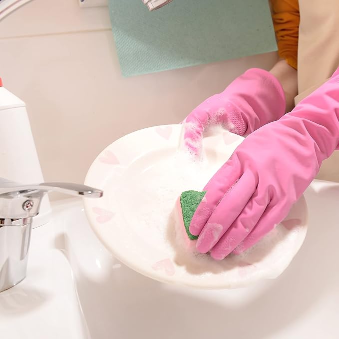 Rubber Kitchen Dishwashing Gloves - Image 3