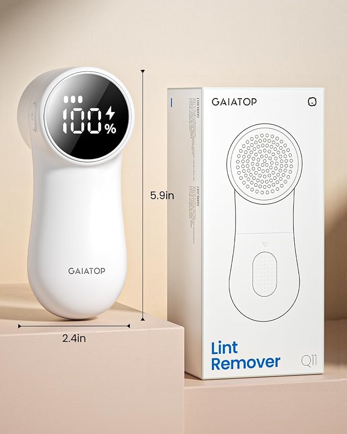 GAIATOP Fabric Shaver Rechargeable Lint Remover 3 Speeds Sweater Defuzzer - Image 7