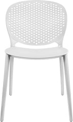 2xhome Set of 2 Patio Dining Chairs | Modern Stackable Outdoor Pool Side Chair | Weather Resistant Plastic for Yard, Porch, Balcony, Kitchen, White - Image 7