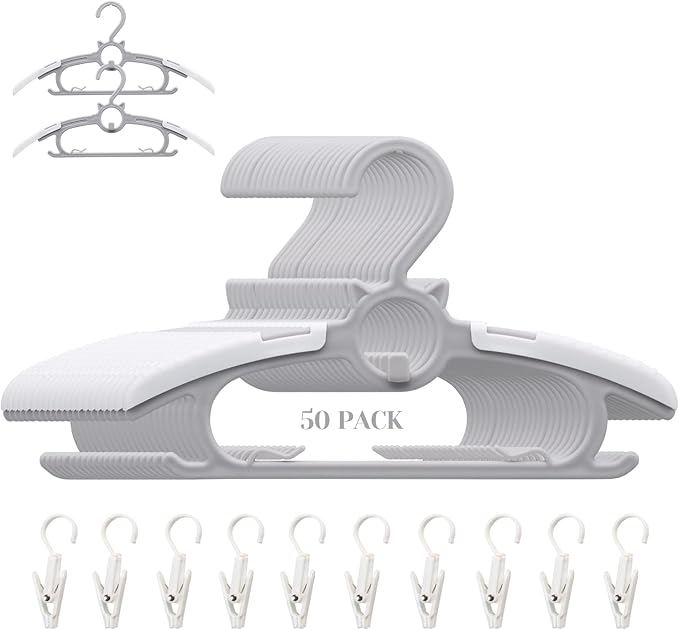 Baby Nursery Closet Hangers, Non-Slip and Extendable Laundry Infant Pant Hanger by Gencuoir