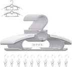 Baby Nursery Closet Hangers, Non-Slip and Extendable Laundry Infant Pant Hanger by Gencuoir