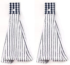 2 Pcs Kitchen Cotton Classical Striped Towel/Absorbent Towel/Hanging by Vimeet