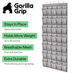 GORILLA GRIP Over the Door Shoe Organizer, 35 Large Breathable Mesh Pockets - Image 2