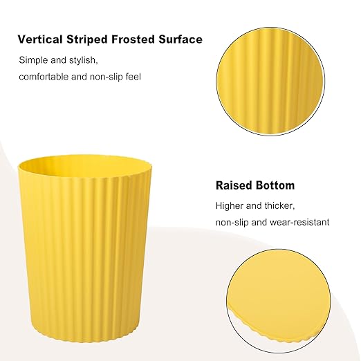 JiatuA Small Trash Can Plastic Wastebasket Round Garbage Container Bin - Image 3