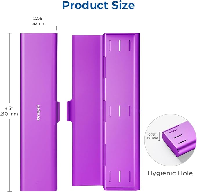 Wider Aluminum Toothbrush Travel Case, Portable Travel Toothbrush Holder - Image 5