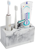 rejomiik Toothbrush Holders for Bathroom Countertop, 3 Slots Electric Tooth by rejomiik