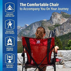 Kijaro Portable Camping Chairs - Enjoy the Outdoors with a Versatile Folding Sports Chair for Outdoor & Lawn - Dual Lock Feature Locks Position – Hallet Peak Gray - Image 10