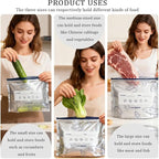 Resealable Aluminum Foil Storage Bags 30PCS, 3 Sizes Thick Stand-Up Pouches - Image 4