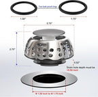 Bathtub Drain Stopper, Pop Up Tub Stopper - Image 2