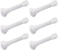 6 Pack Spring Door Stopper White- 3-1/4" Flexible Spring Door Stops by KOVOSCH
