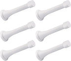 6 Pack Spring Door Stopper White- 3-1/4" Flexible Spring Door Stops by KOVOSCH