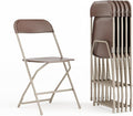 Flash Furniture Hercules Series Plastic Folding Chair - Brown - 6 Pack 650LB Weight Capacity Comfortable Event Chair-Lightweight Folding Chair by FlashFurniture