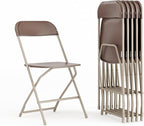 Flash Furniture Hercules Series Plastic Folding Chair - Brown - 6 Pack 650LB Weight Capacity Comfortable Event Chair-Lightweight Folding Chair by FlashFurniture