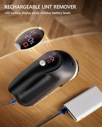 Electric Fabric Shaver with LED Display, 2-Speeds Lint Remover, Rechargeable - Image 4