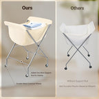 ELYKEN Laundry Cart with Wheels, 33”H Easy Rolling Laundry Hamper with - Image 2