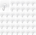 Heavy Duty Adhesive Hooks 33 lb 15KG, Waterproof and Oilproof Reusable Seamless by SZYIKUER
