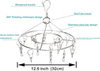 CenYouful 2 Pack Stainless Steel Round Hanging Drying Rack - Image 5
