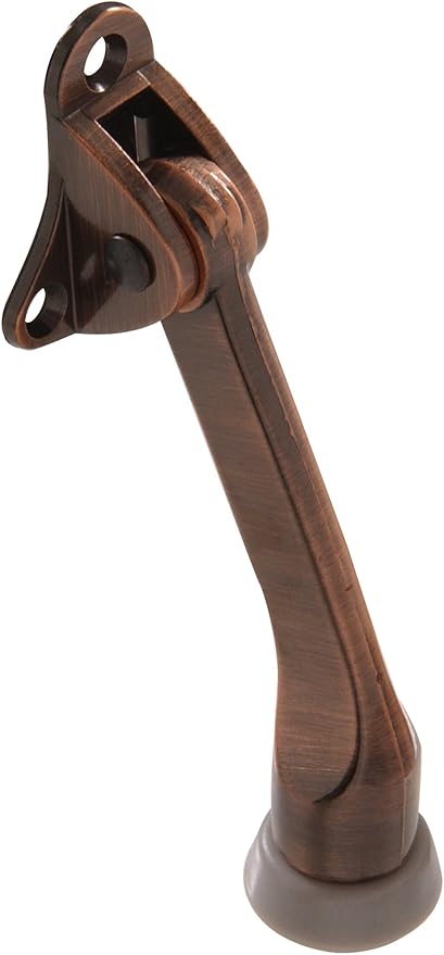 Hillman 852937 4" Kickdown Door Stop- Antique Bronze 1-Pack by Hillman