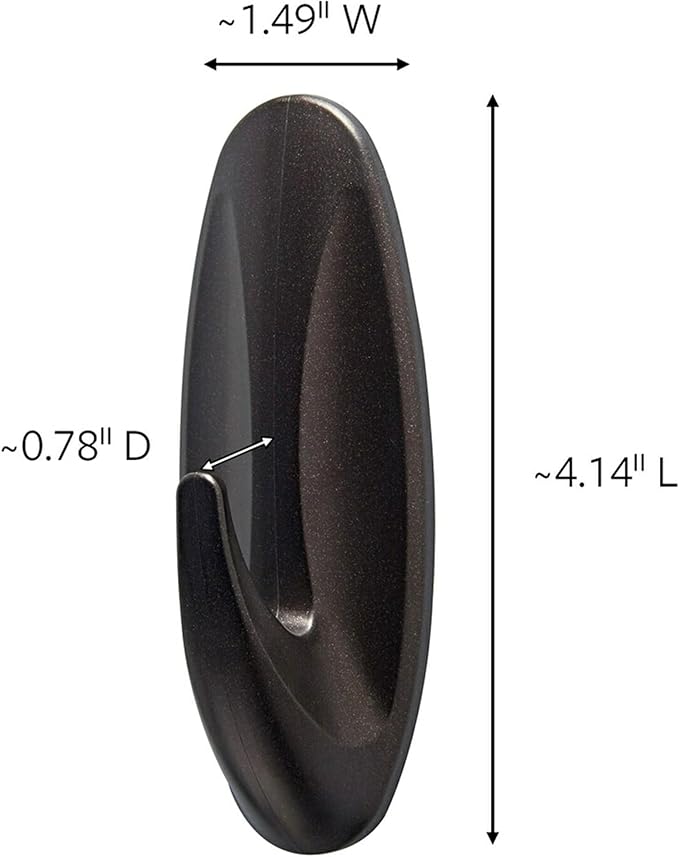 Command Outdoor Large Bronze Hooks, Holds 5 lb, 3 Hooks 4 Strips, Damage-Free - Image 2