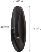 Command Outdoor Large Bronze Hooks, Holds 5 lb, 3 Hooks 4 Strips, Damage-Free - Image 2