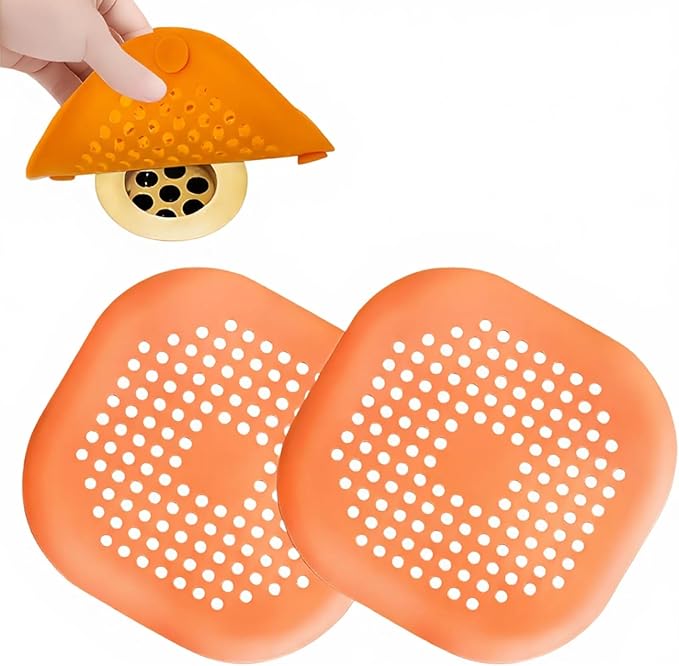 2PCS Shower Drain Pipe Catcher/Filter/Cover/Filter/Catcher, Silicone Drain by Unknown