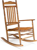 VINGLI Wooden Rocking Chair, Outdoor Chair with 450 lbs Support, Relaxing Rocker with Solid Wood High Back Seat Reclining Seat for Deck, Garden, Backyard, Porch, Indoor or Outdoor Use (Teak, 1PC) by VINGLI