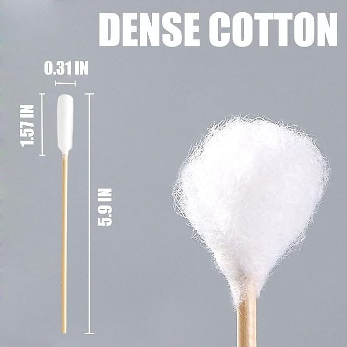 6 Inch Long Cotton Swabs for Dogs ，Cat，Small Pet Ears Cleaning, Pet Cotton Ear - Image 3