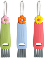 3-in-1 Cup Lid Cleaning Brush Set, and Corner Brushes, Plastic Nylon Bristles - Image 9