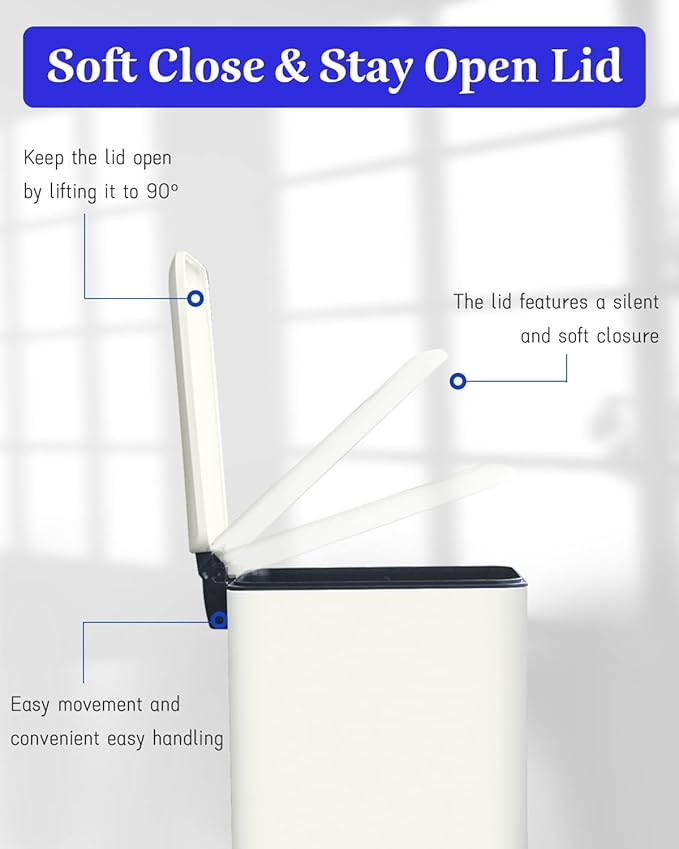 Kitchen Rubbish Bin, 30 L, Narrow Pedal Bin - Image 4