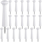 20 Pieces Wooden Shaker Peg Screw-on Pegs 3.62 Inch Long Unfinished Wood Shaker by Jetec