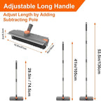 Floor Scrub Brush with Long Handle, BITOPE 3 in 1 Stiff Bristles Deck Brush - Image 3