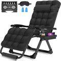 Suteck Oversized Zero Gravity Chair,29In XL Lounge Chair w/Removable Cushion&Headrest, Reclining Camping Chair w/Upgraded Lock and Footrest, Reclining Patio Chairs Recliner for Indoor Outdoor by Suteck