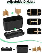 Black Toothbrush Holder, Bamboo Toothbrush and Toothpaste Holder - Image 7