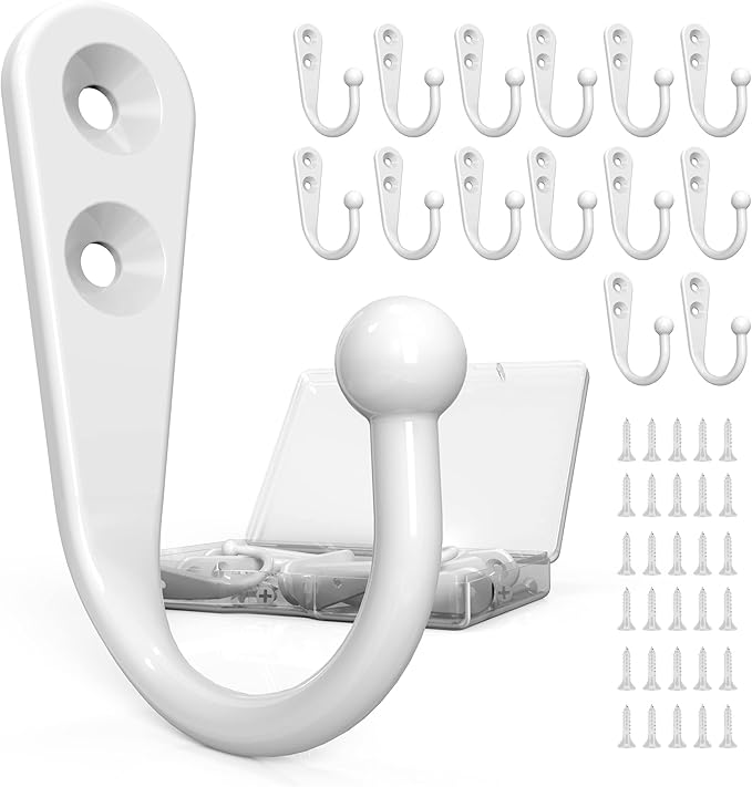 15 Pack Heavy Duty Coat Hooks Wall Mount, by PRIGVOT