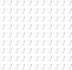 100 Pieces Clear Adhesive Wall Hooks by IAXSEE