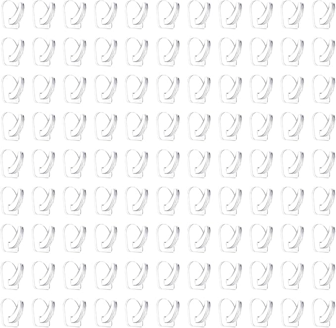 100 Pieces Clear Adhesive Wall Hooks by IAXSEE
