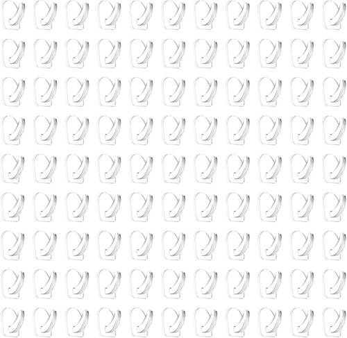 100 Pieces Clear Adhesive Wall Hooks by IAXSEE