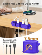 6 Pack Magnetic Cable Clips, Laitver Cord Organizer Holder Strong Adhesive Desk - Image 7